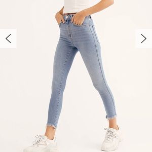 Free People Raw High Rise Jeggings